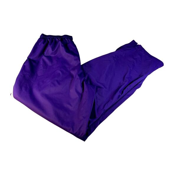 Asics Men's Purple White Drawstring Running Pants Zip Leg Pockets Size 2X - Picture 1 of 5